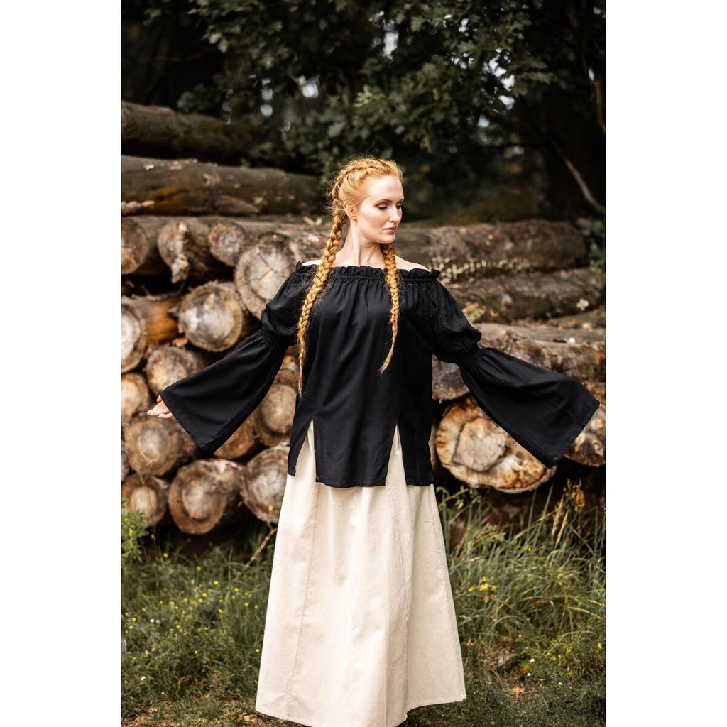 Image produit Blouse médiévale Emma noire