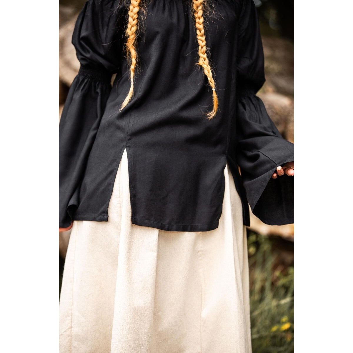 Image produit Blouse médiévale Emma noire
