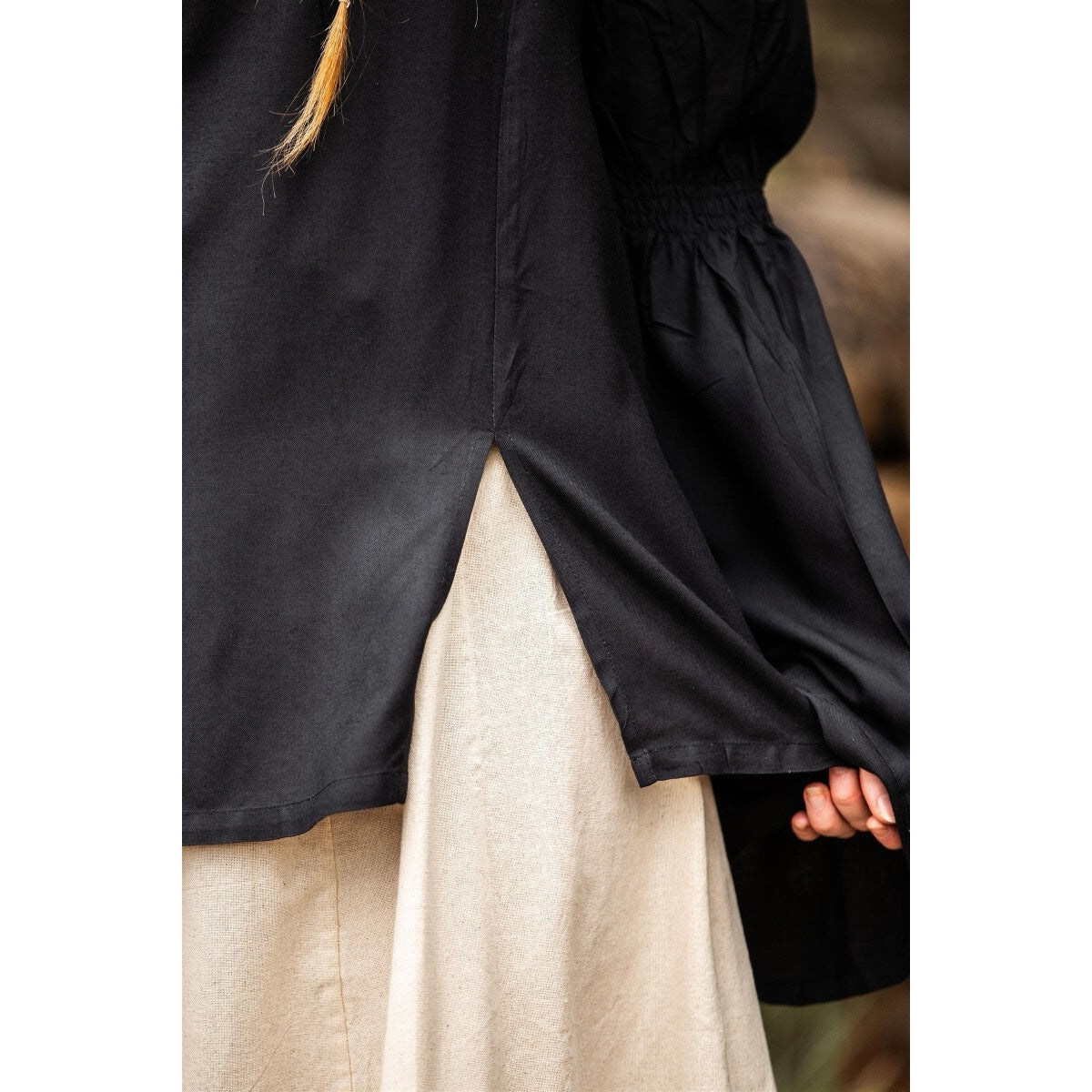 Image produit Blouse médiévale Emma noire