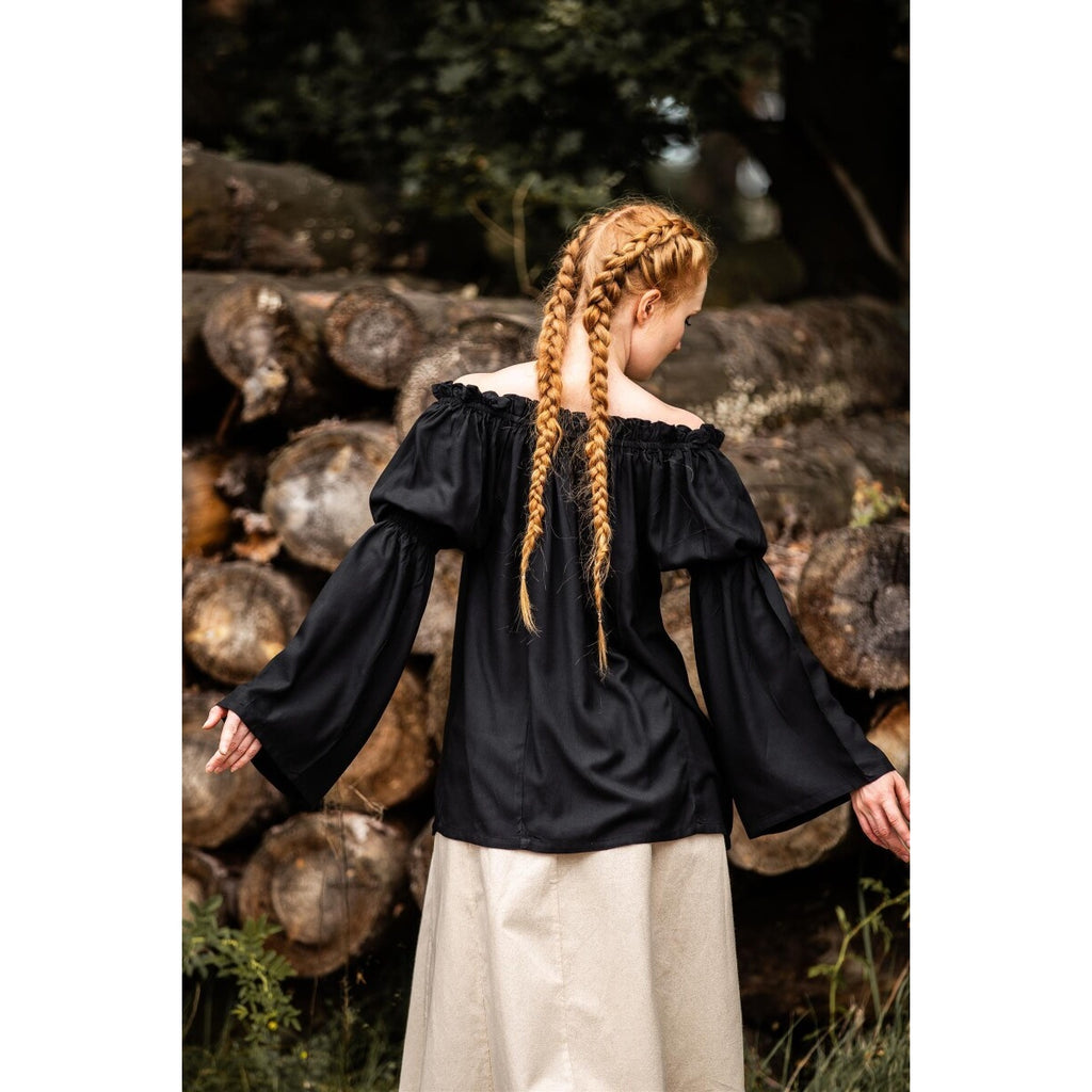 Image produit Blouse médiévale Emma noire