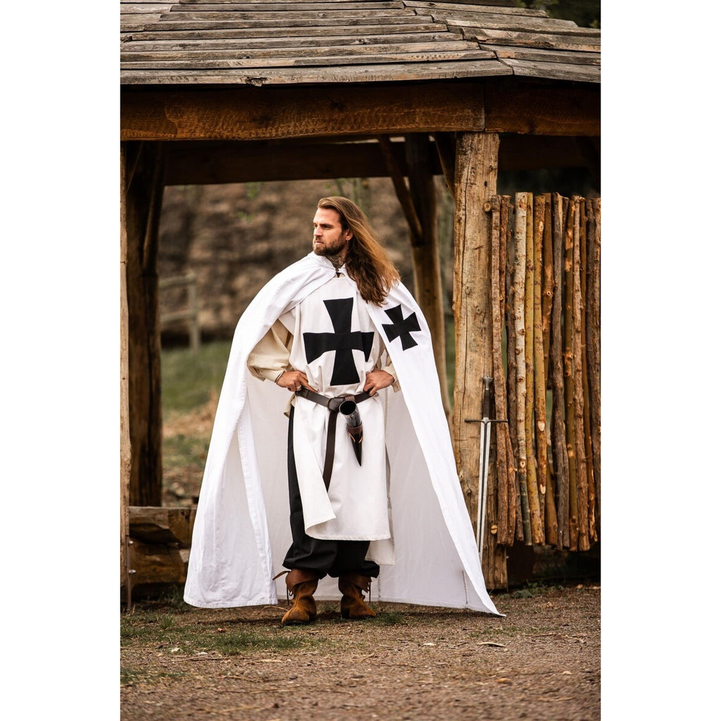 Image produit Surcot médiéval des Templiers blanc-noir