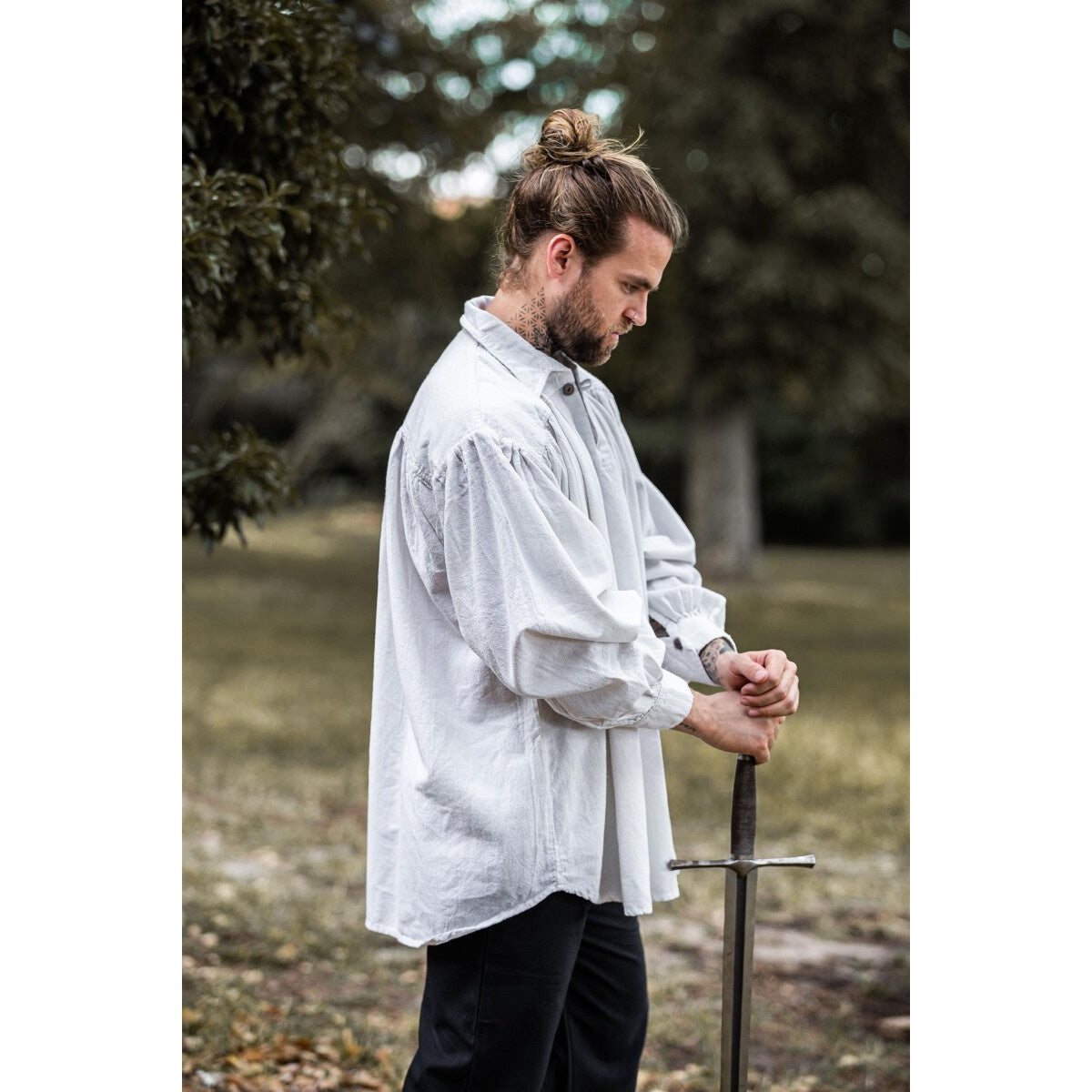 Image produit Chemise médiévale James blanche