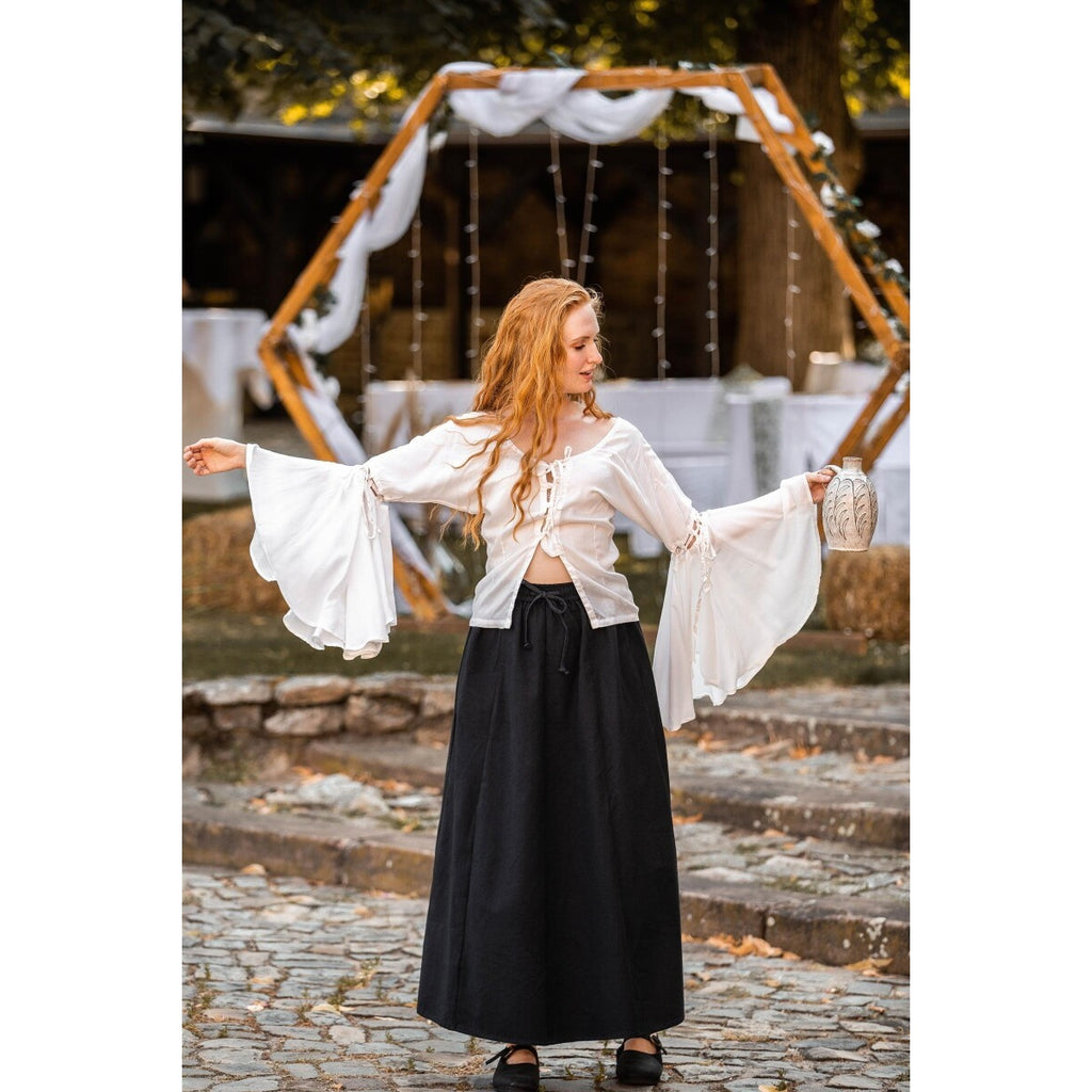 Image produit Blouse médiévale Carmen blanche