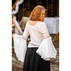 Image produit Blouse médiévale Carmen blanche