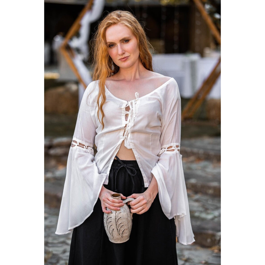 Image produit Blouse médiévale Carmen blanche
