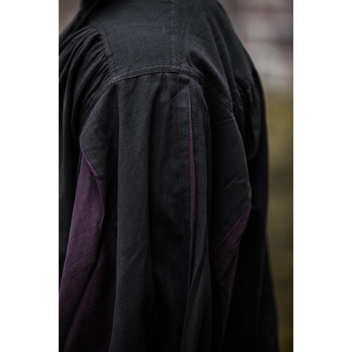 Image produit Chemise de lansquenet médiéval Albert noir-marron