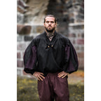 Image produit Chemise de lansquenet médiéval Albert noir-marron