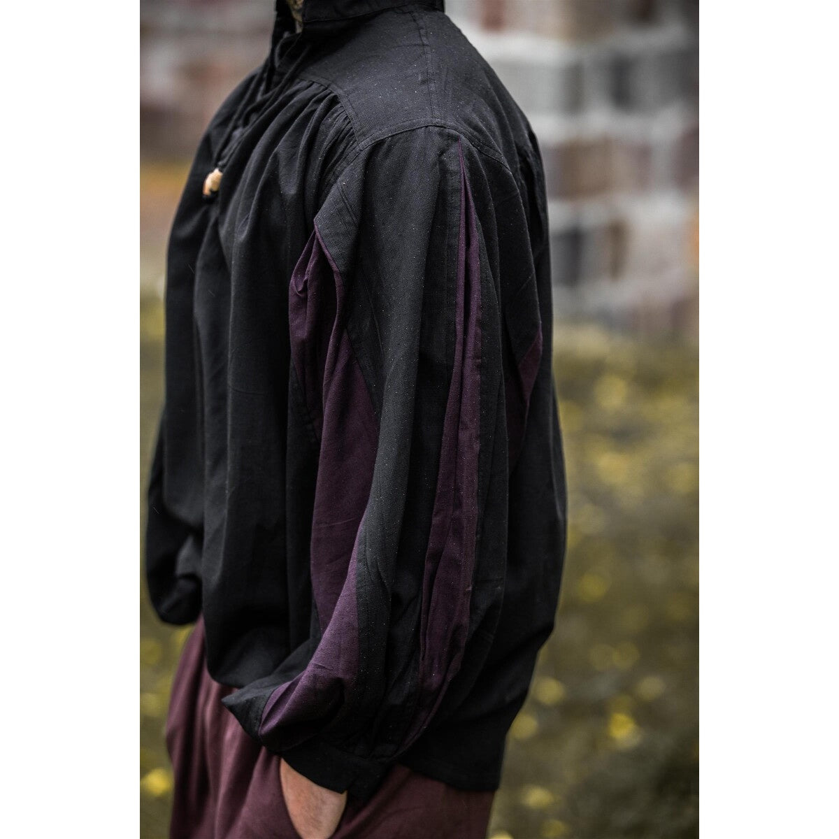 Image produit Chemise de lansquenet médiéval Albert noir-marron