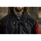 Image produit Chemise de lansquenet médiéval Albert noir-rouge