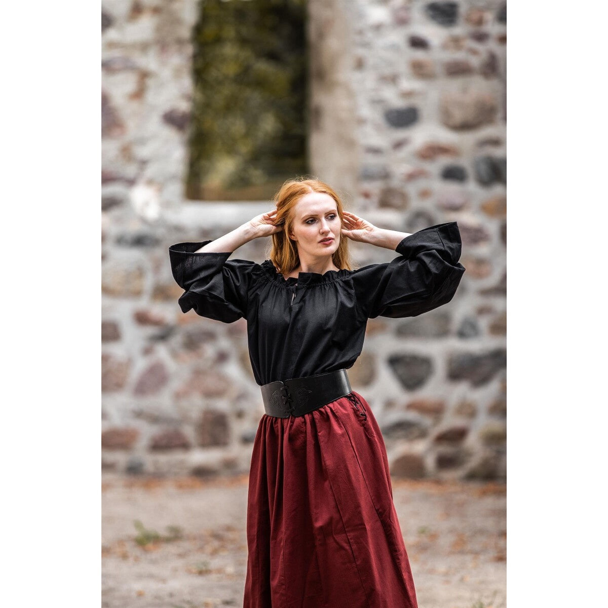 Image produit Blouse médiévale Morgan noire