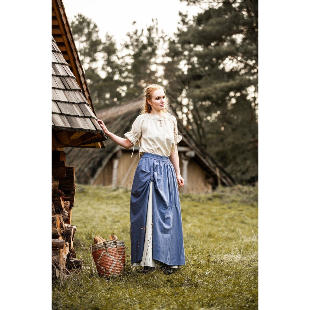 Image produit Blouse médiévale à manches courtes Verena beige