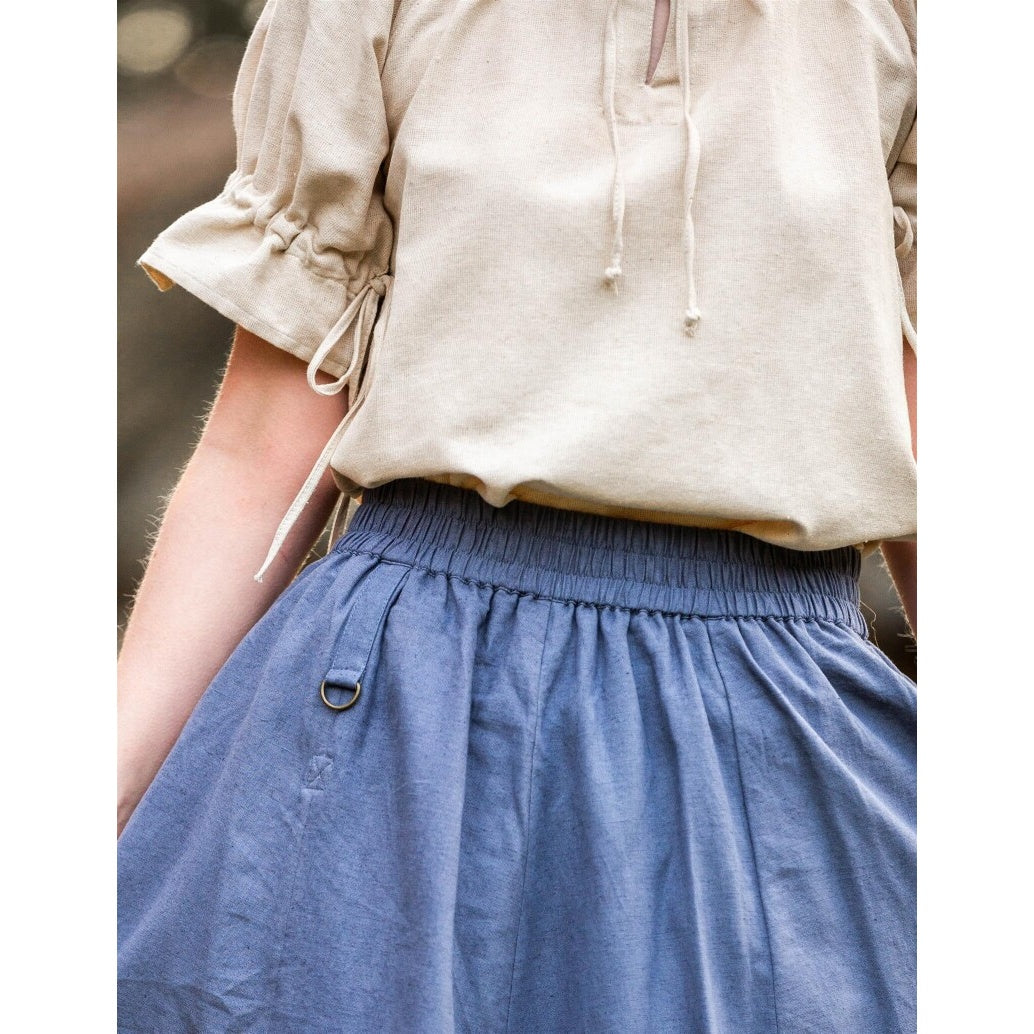 Image produit Blouse médiévale à manches courtes Verena beige
