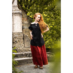 Image produit Chemisier médiéval manches courtes Verena noir