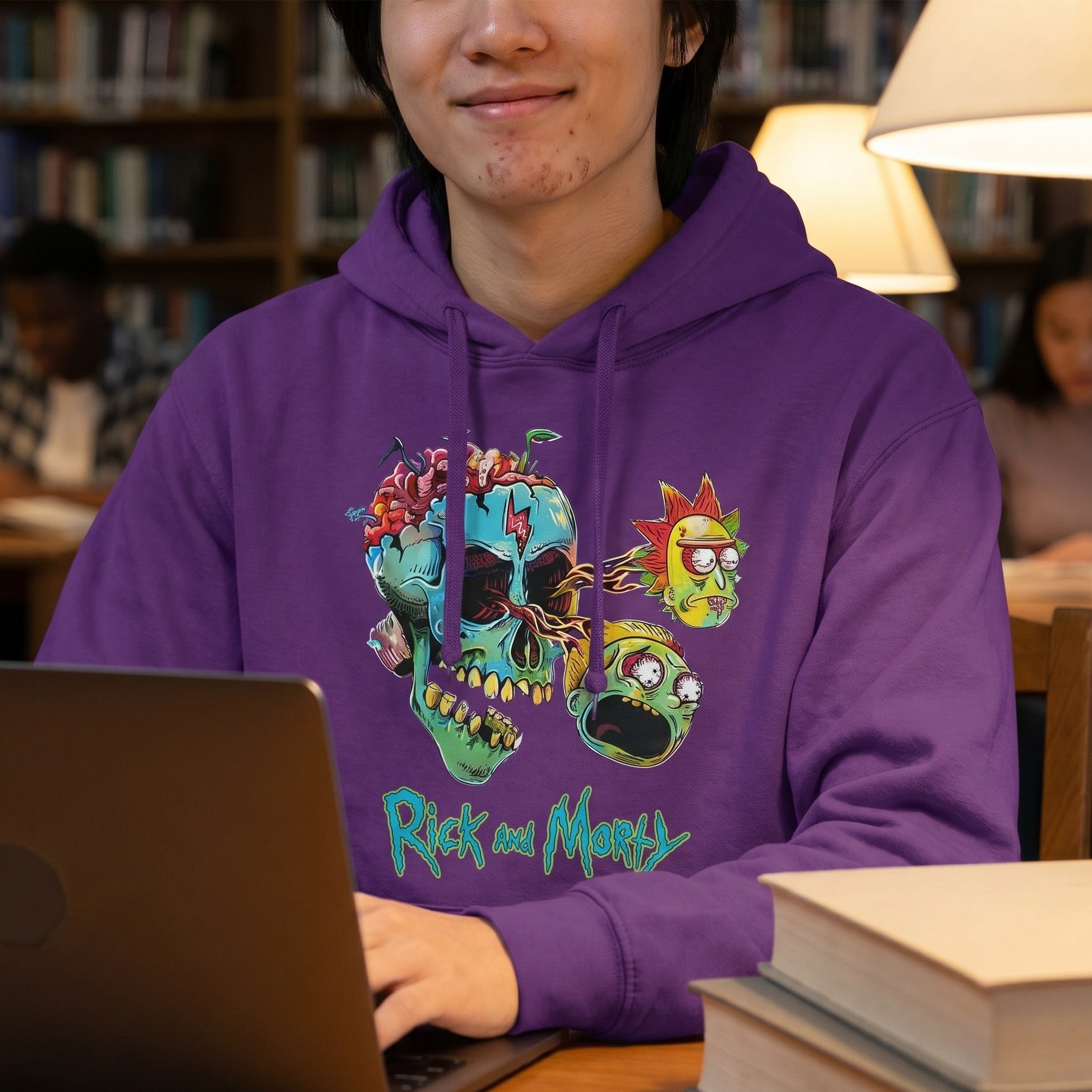 Image produit Rick and Morty - Sweat à capuche Morty et Rick Face
