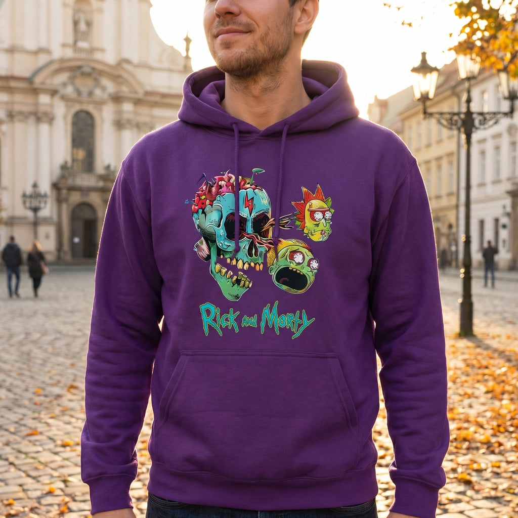 Image produit Rick and Morty - Sweat à capuche Morty et Rick Face