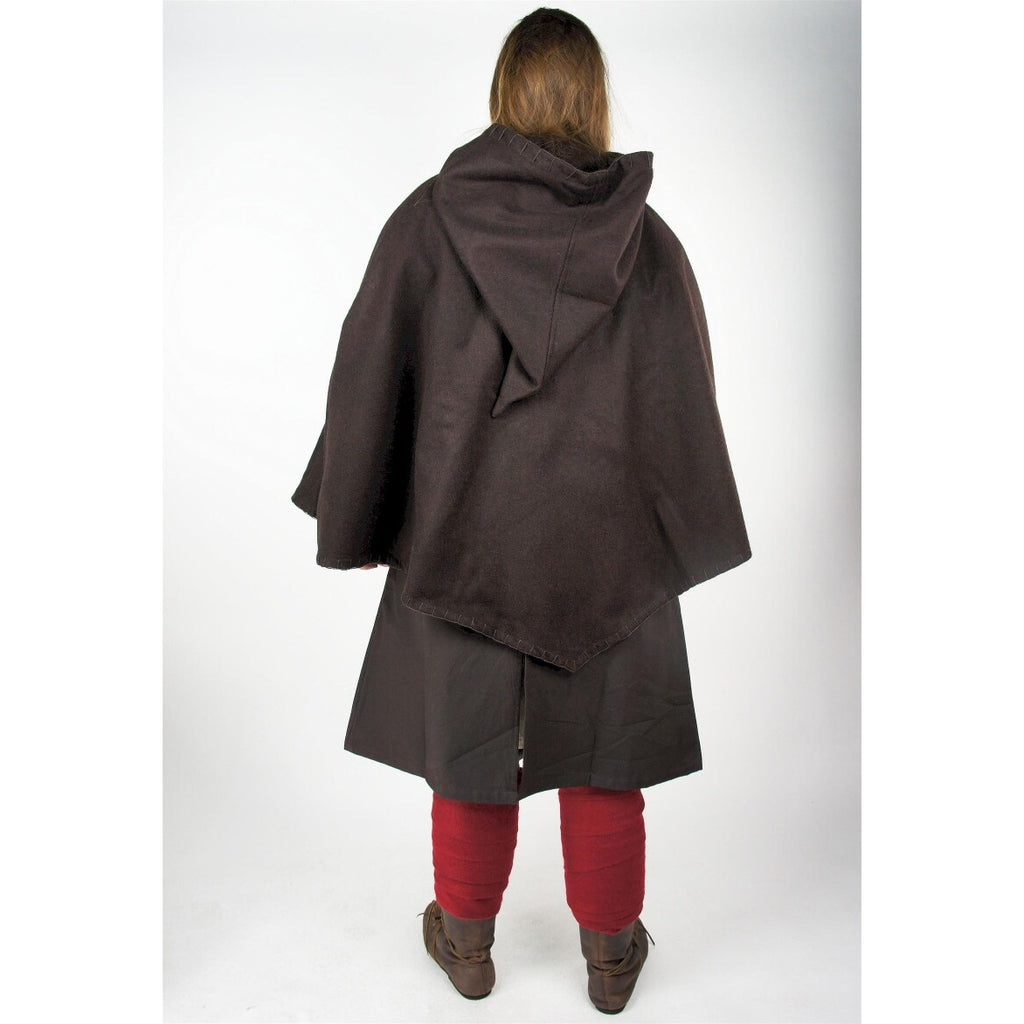 Image produit Gugel médiévale Egill avec broderie marron