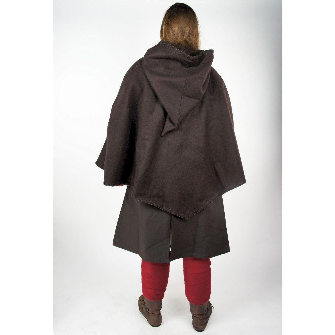 Image produit Gugel médiévale Egill avec broderie marron
