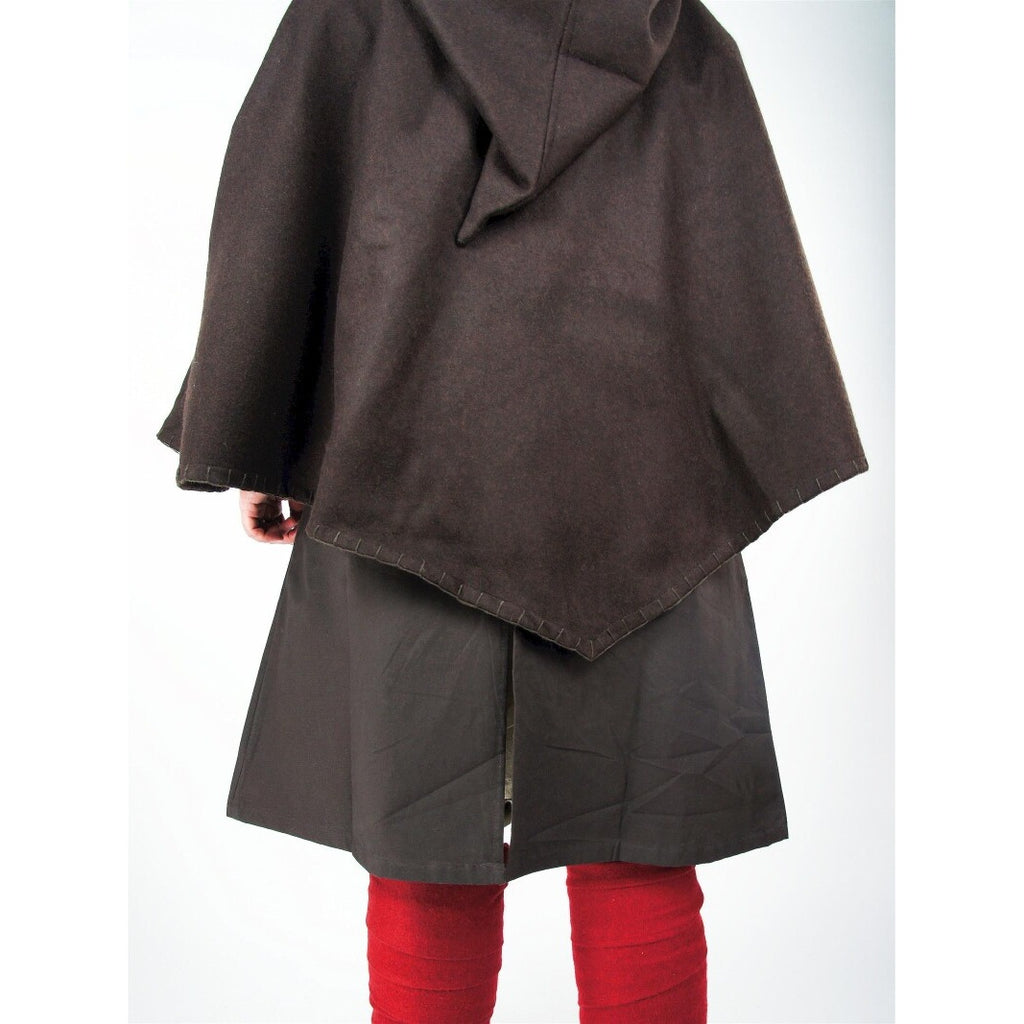 Image produit Gugel médiévale Egill avec broderie marron