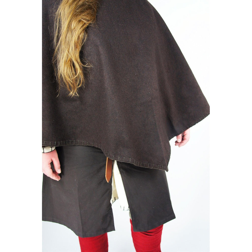 Image produit Gugel médiévale Egill avec broderie marron