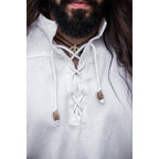 Image produit Chemise médiévale Erik manches courtes blanc