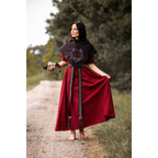 Image produit Gugel médiévale Tyr avec broderie de loup marron
