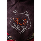 Image produit Gugel médiévale Tyr avec broderie de loup marron