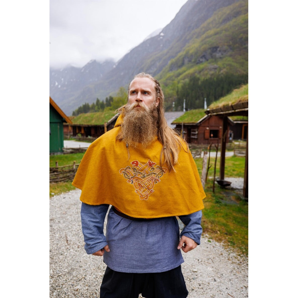 Image produit Capuche médiévale Bjomolf jaune
