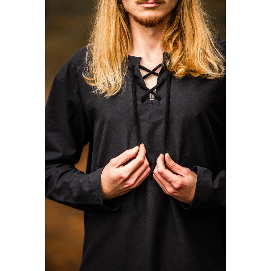 Image produit Chemise médiévale Otto noire