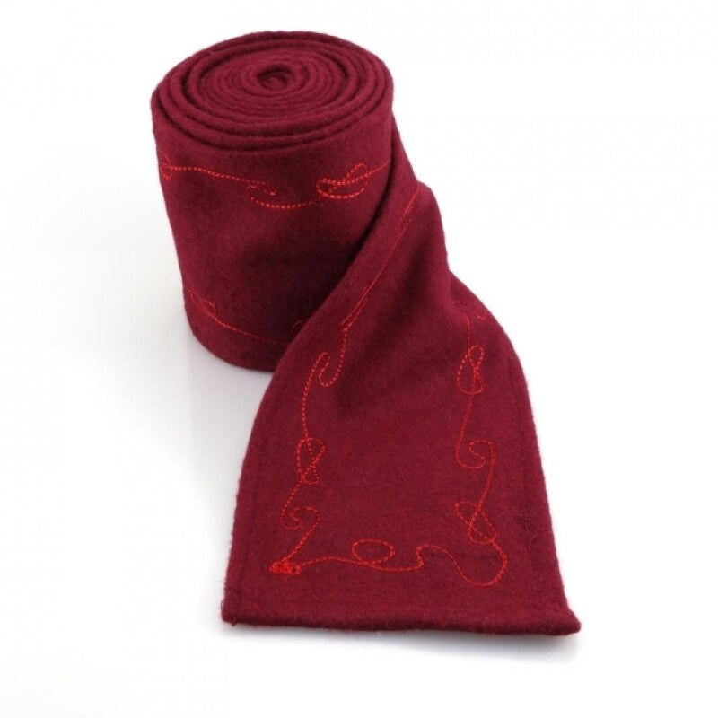 Image produit Guêtres médiévales en laine Hannes avec broderie