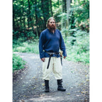 Image produit Pantalon médiéval Magnus avec laçage de jambe beige