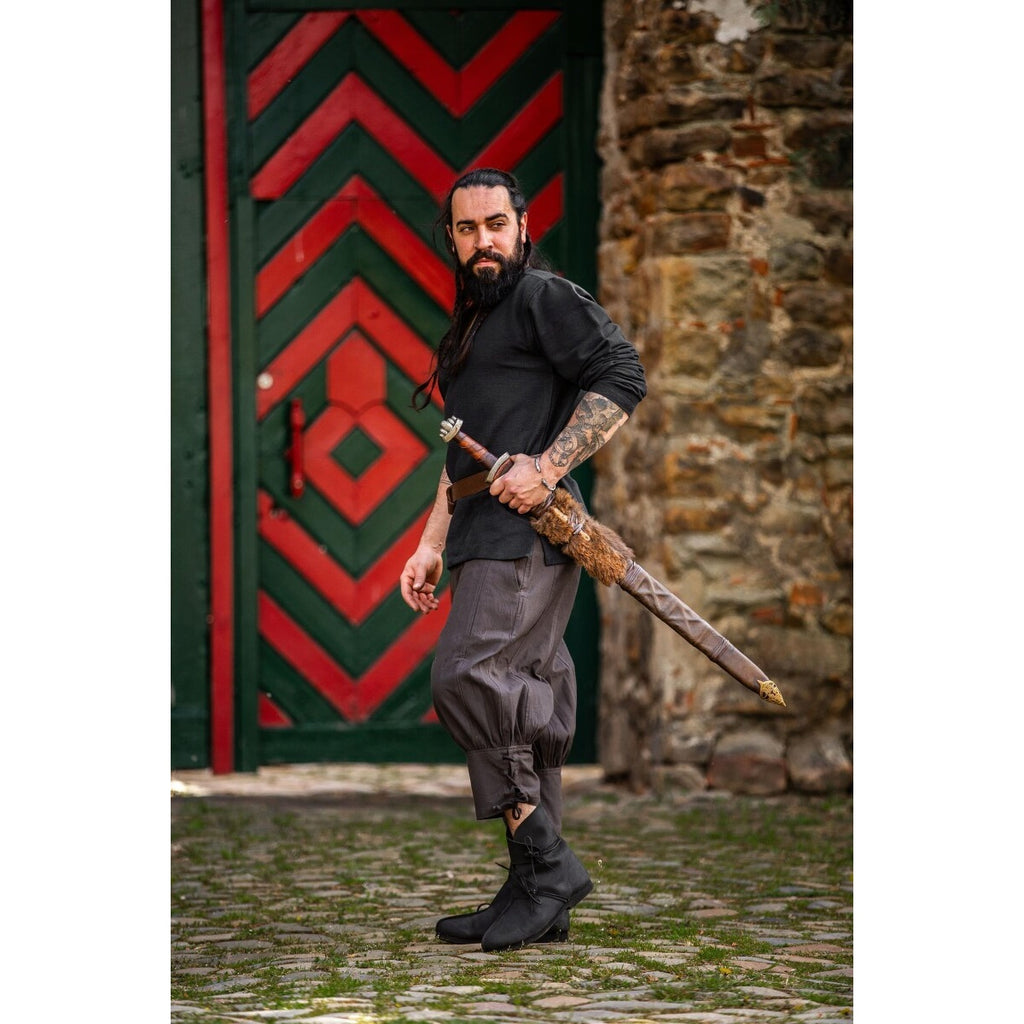 Image produit Culotte médiévale Laurence avec laçage de mollet marron