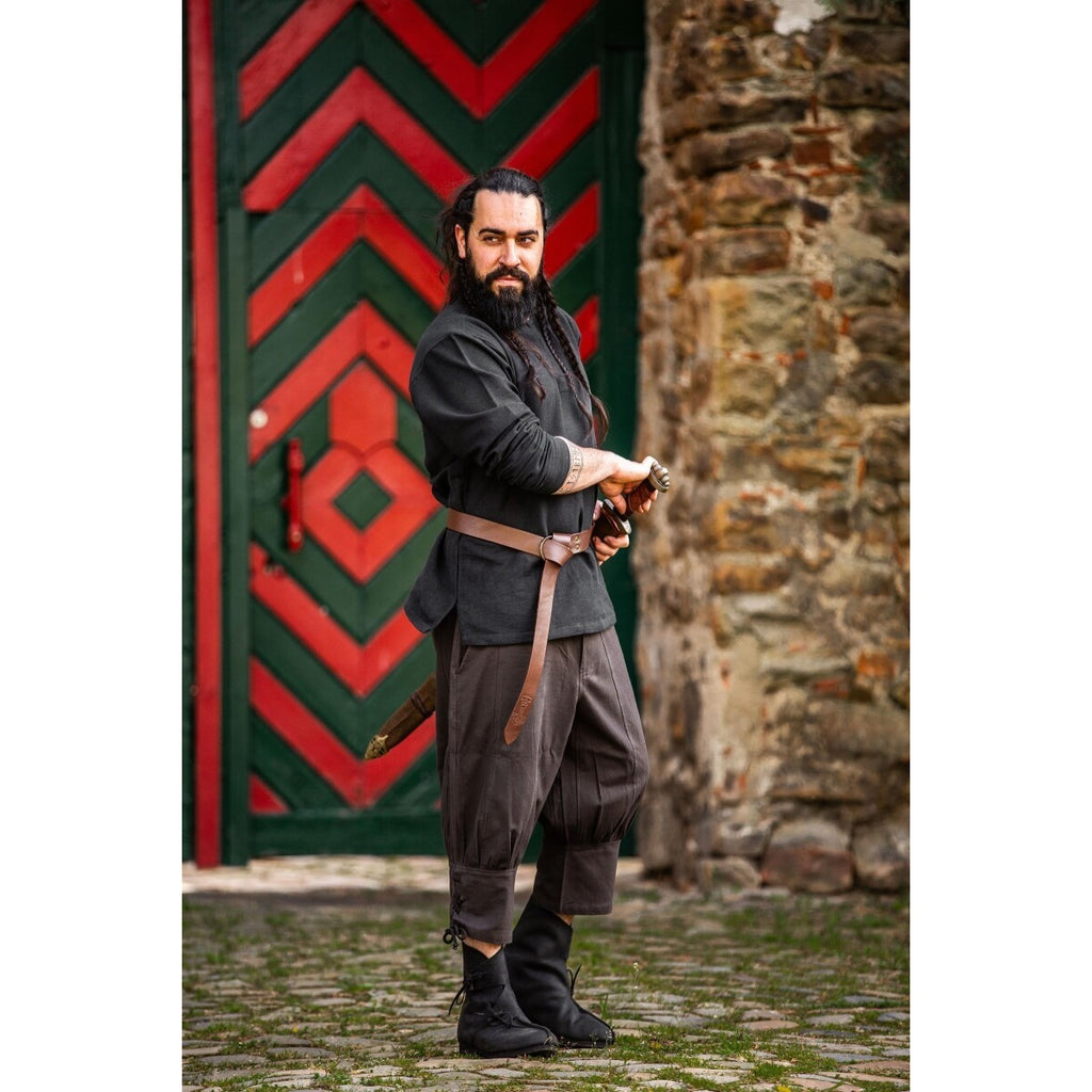 Image produit Culotte médiévale Laurence avec laçage de mollet marron