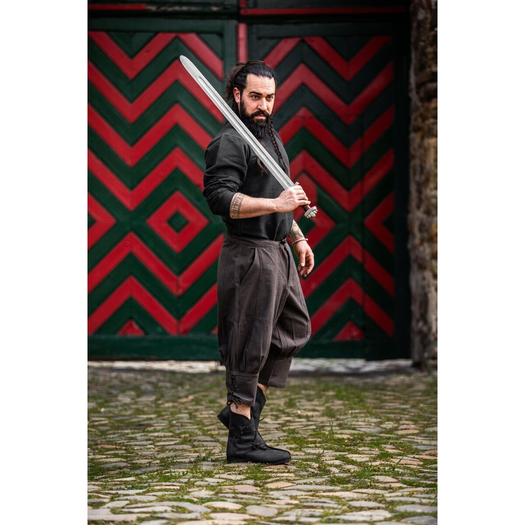 Image produit Culotte médiévale Laurence avec laçage de mollet marron