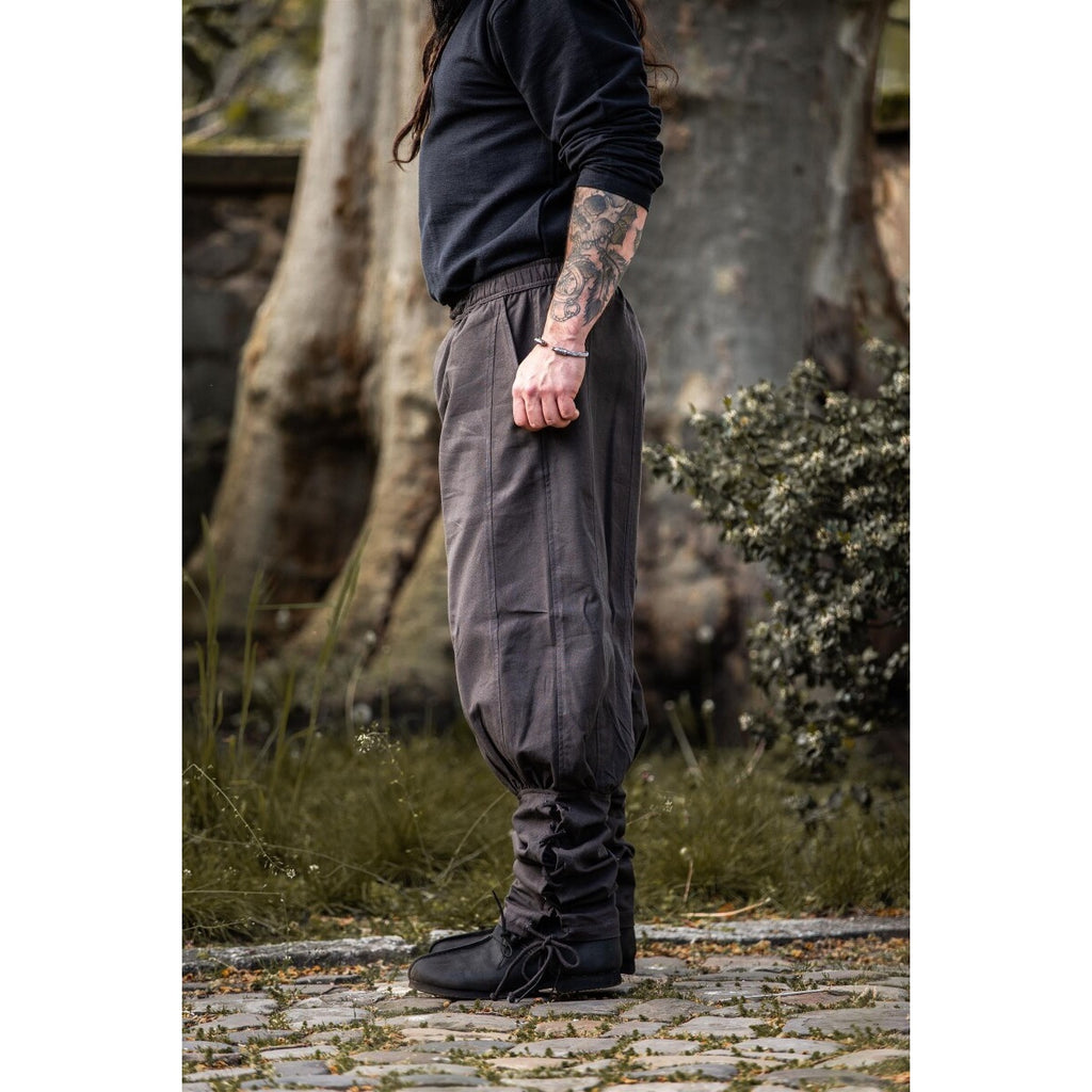 Image produit Pantalon médiéval Tiago avec laçage de jambe marron