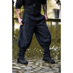 Image produit Pantalon médiéval Tiago avec laçage de jambe noir