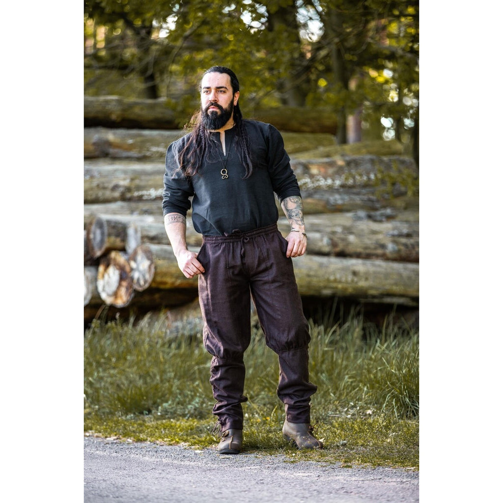 Image produit Pantalon médiéval en laine Jorgen marron