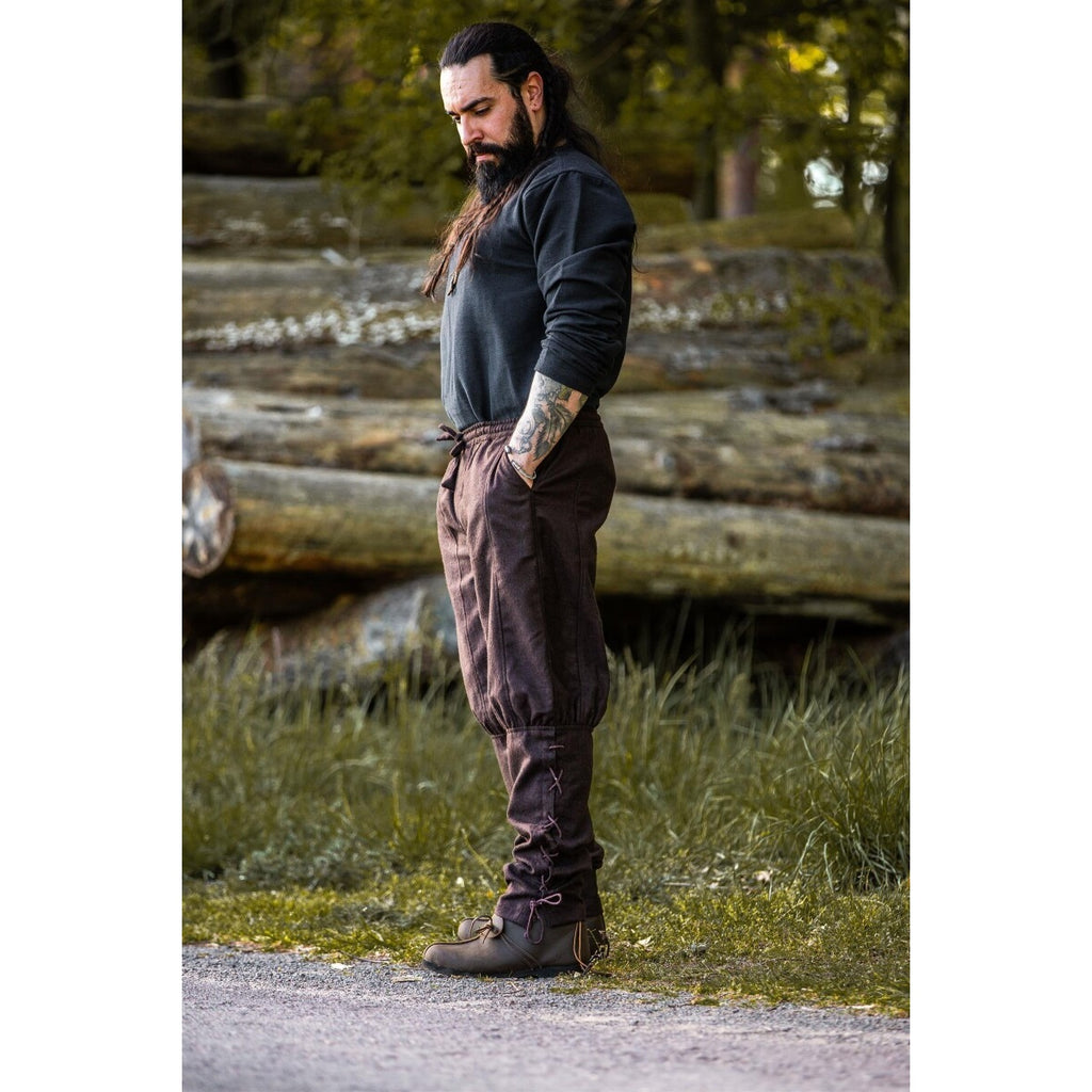 Image produit Pantalon médiéval en laine Jorgen marron