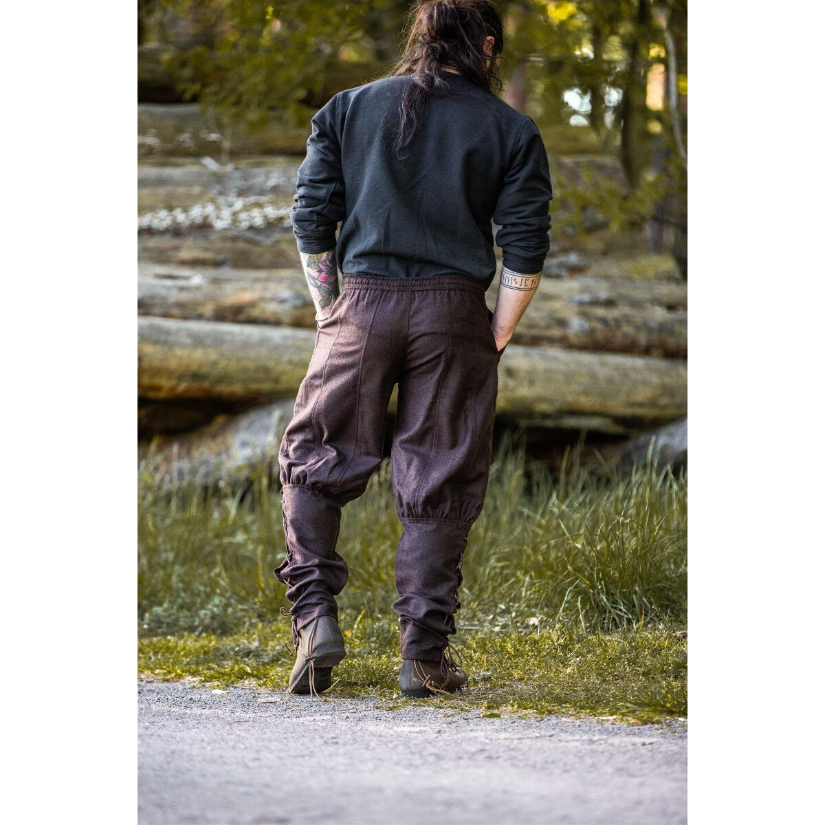 Image produit Pantalon médiéval en laine Jorgen marron