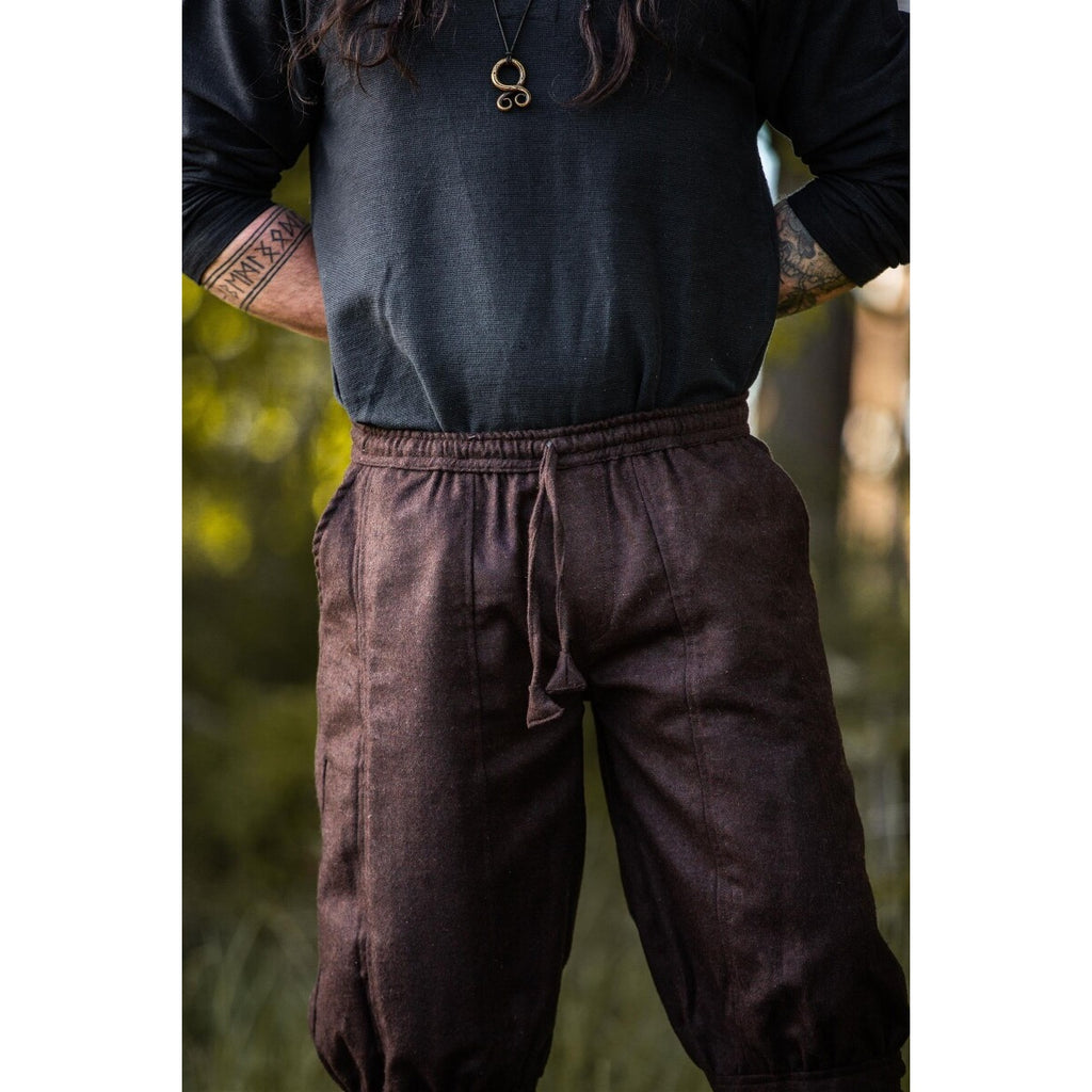 Image produit Pantalon médiéval en laine Jorgen marron