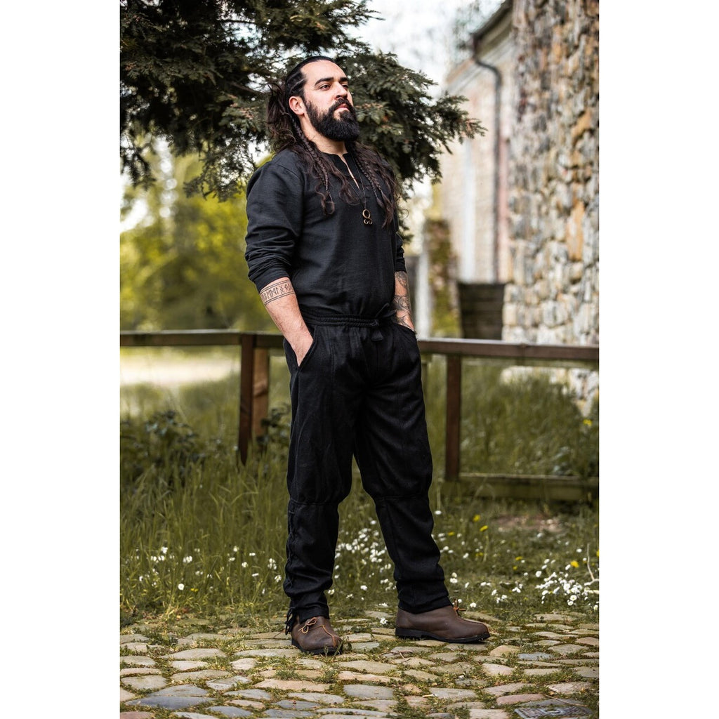 Image produit Pantalon médiéval en laine Jorgen noir