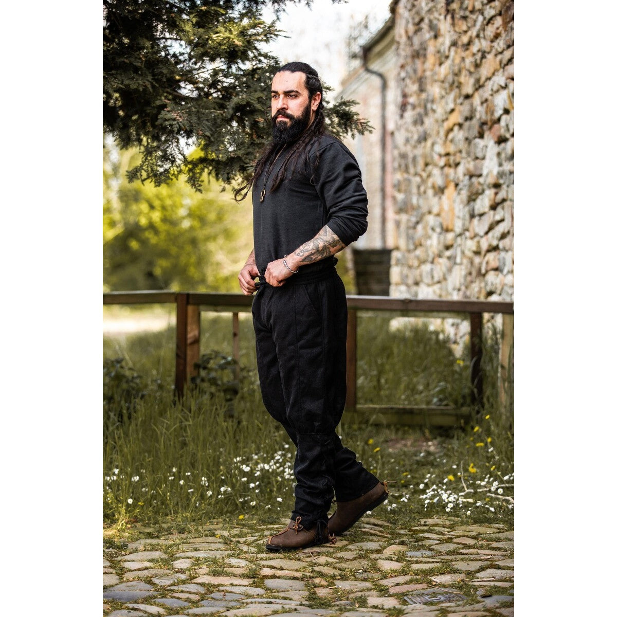 Image produit Pantalon médiéval en laine Jorgen noir