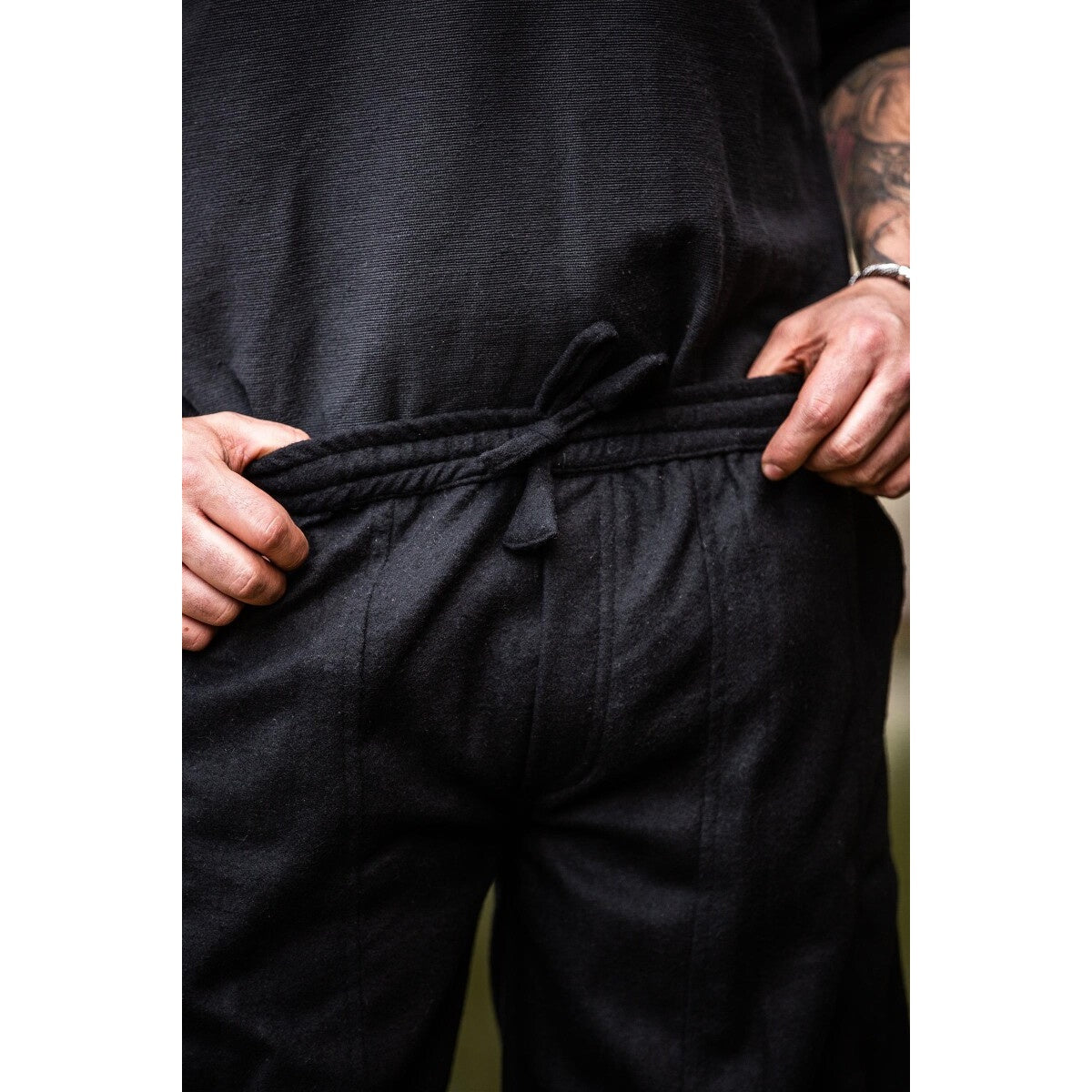 Image produit Pantalon médiéval en laine Jorgen noir