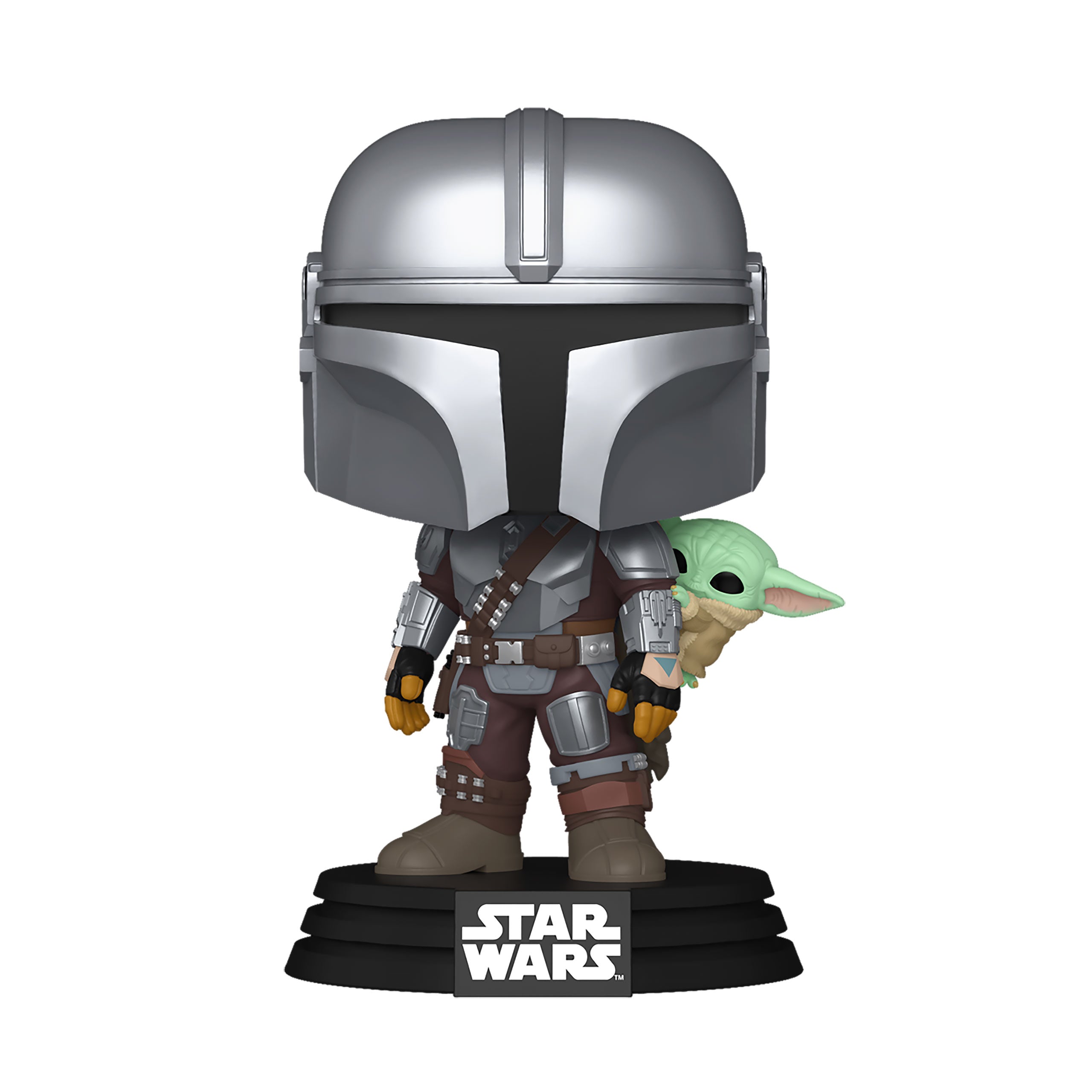 Image produit Figurine Funko Pop à tête oscillante Mandalorien avec Grogu - Star Wars The Mandalorian