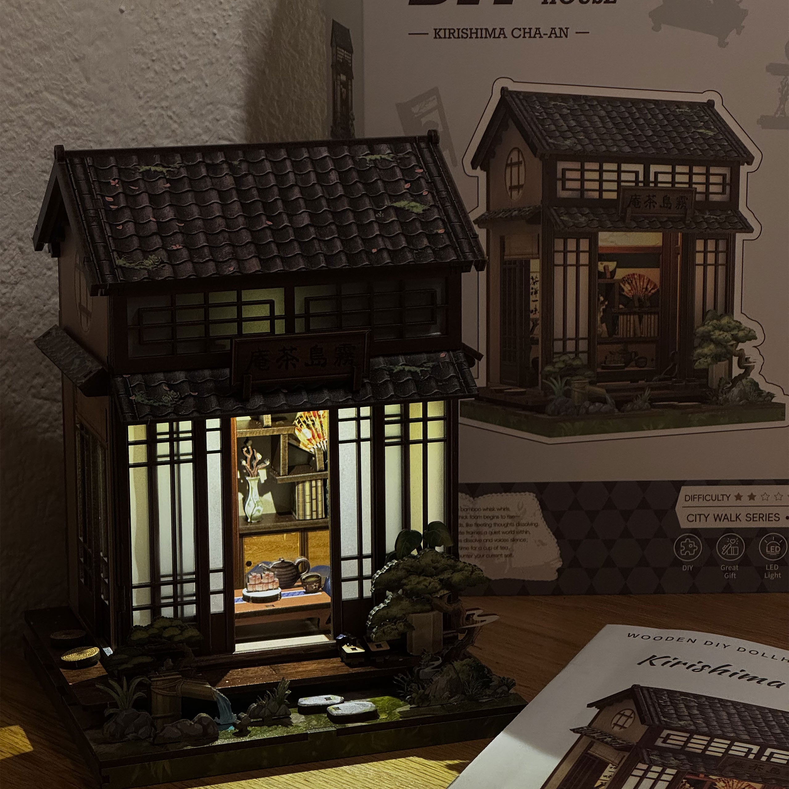 Image produit CuteBee - Kirishima Cha-an maison miniature Book Nook kit de modèle