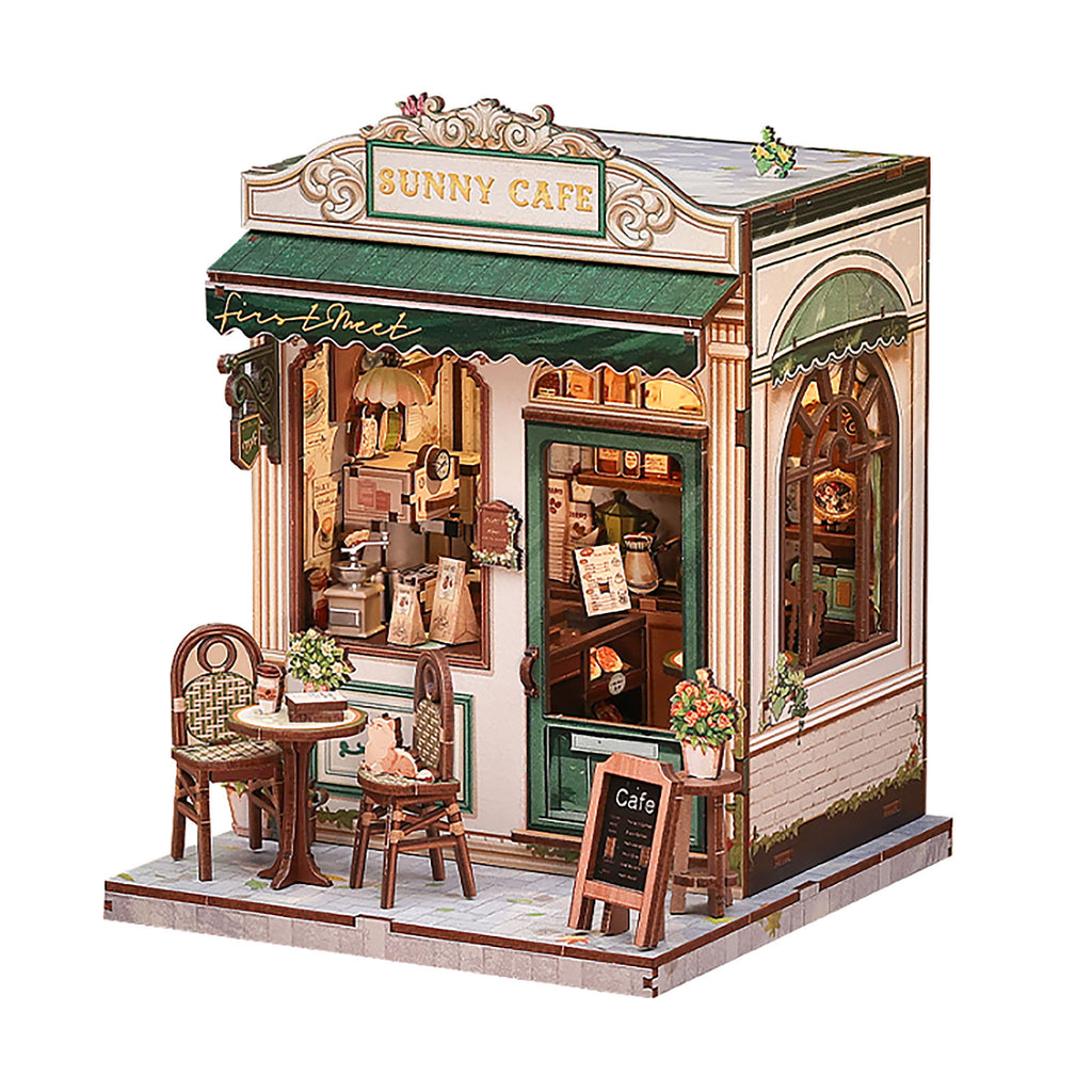 Image produit CuteBee - Sunny Cafe maison miniature Book Nook kit de modèle