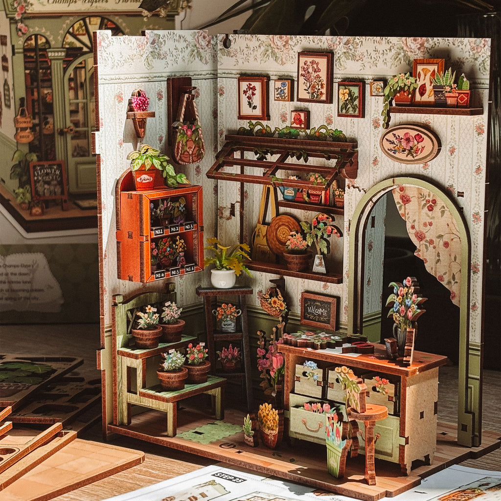 Image produit CuteBee - Sunny Cafe maison miniature Book Nook kit de modèle