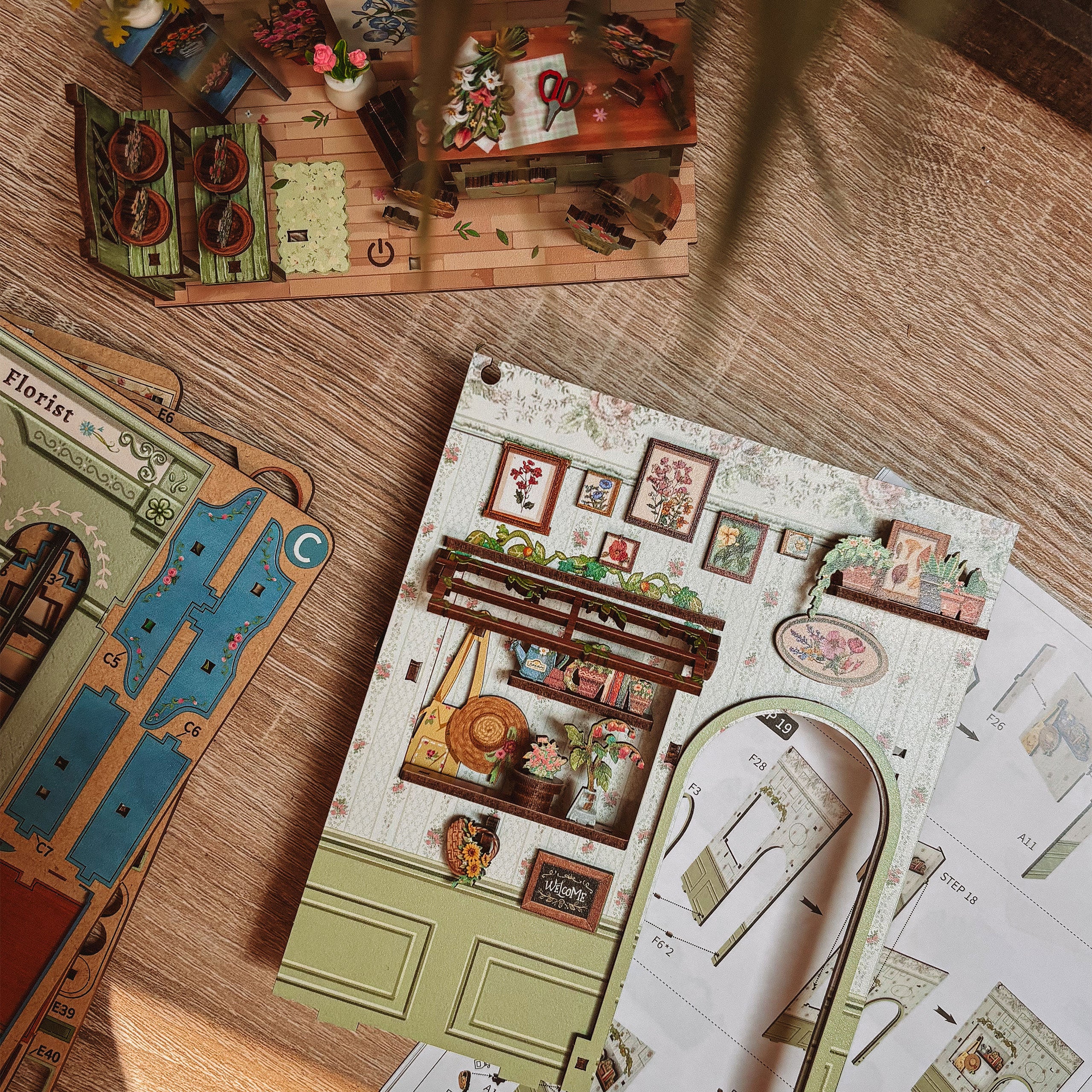 Image produit CuteBee - Sunny Cafe maison miniature Book Nook kit de modèle