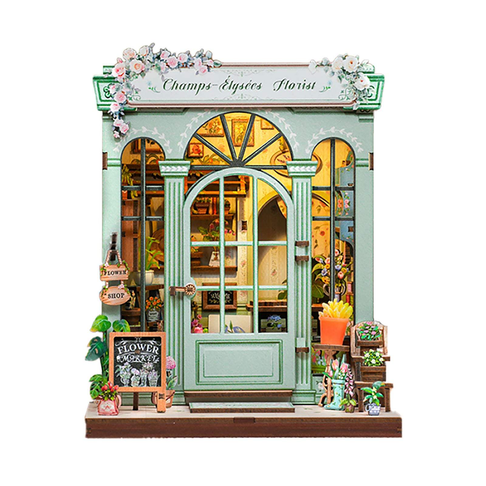 Image produit CuteBee - Maquette de maison miniature Book Nook Champs-Élysées Florist
