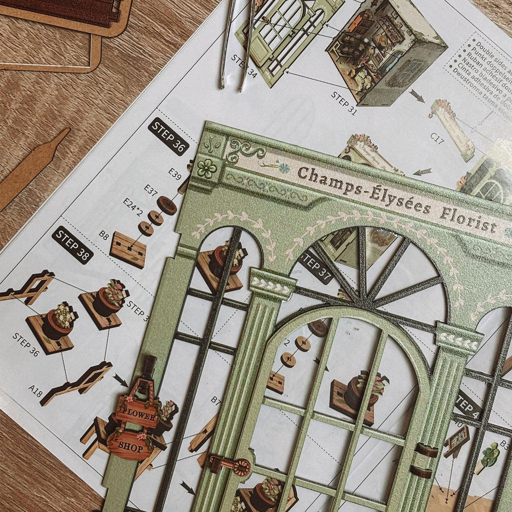 Image produit CuteBee - Maquette de maison miniature Book Nook Champs-Élysées Florist