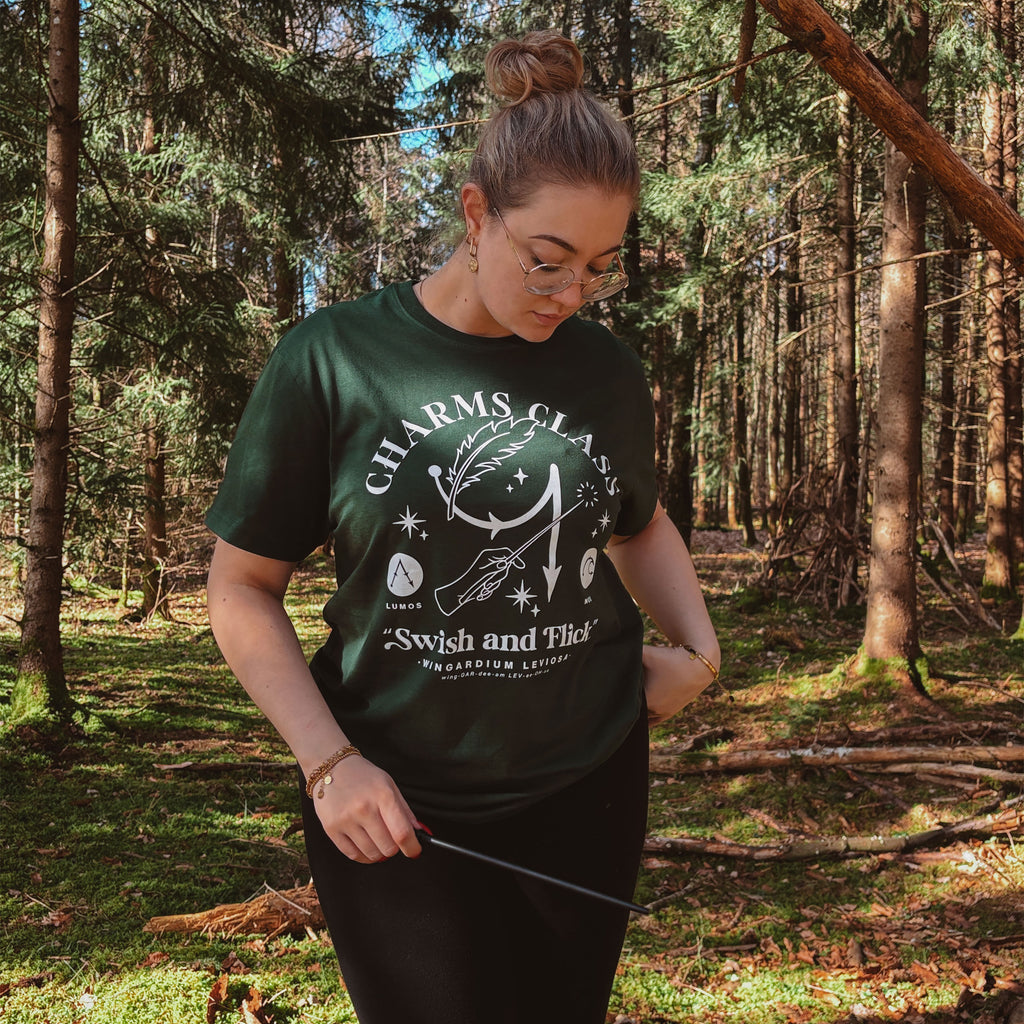 Image produit T-shirt Métamorphoses Hogwarts vert - Harry Potter